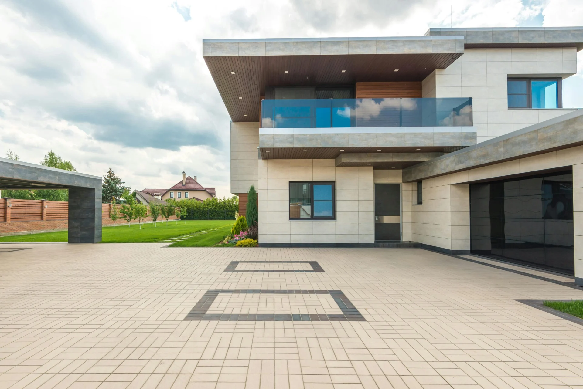 Stone, glass and timber in a contemporary residence