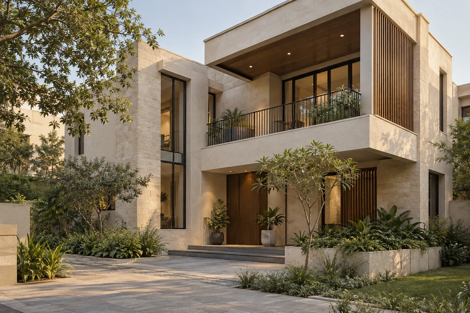 Generated architectural concept: the courtyard villa
